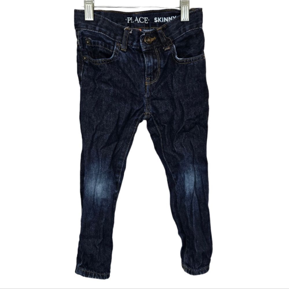 PLACE Little Boys Blue Jeans 4 Skinny Fit Denim Adjustable Waist Toddler Pants
